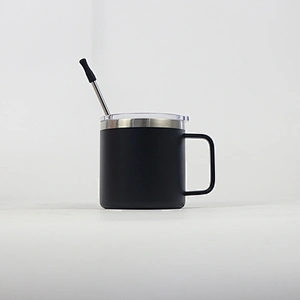 Hibour 14oz Stainless Steel Double Wall Vacuum Sealed Insulated Coffee Mug With Handle