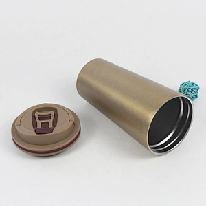 wholesale stainless steel coffee cup double wall vacuum cup with handle ceramic