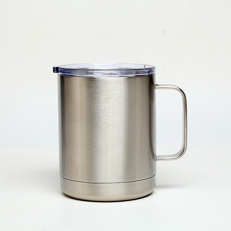 10oz double wall stainless steel vacuum insulated mug with handle