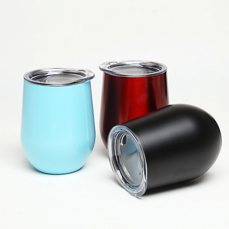 12oz double wall vacuum insulated wine tumbler