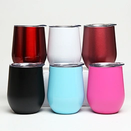 12oz double wall vacuum insulated wine tumbler