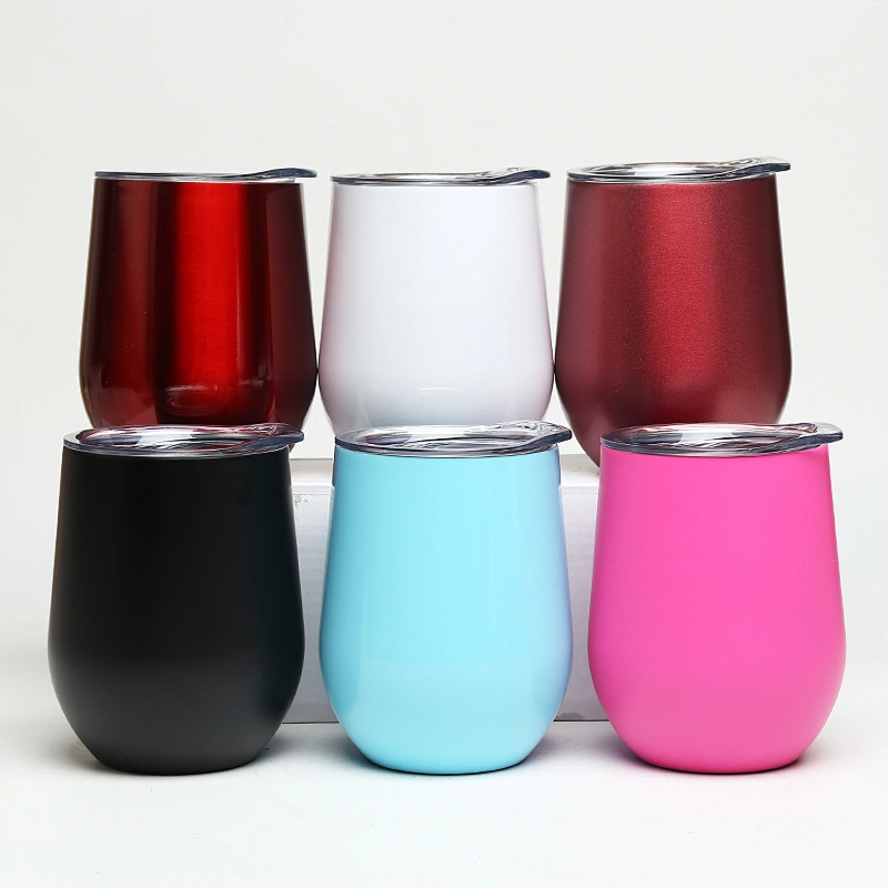 12oz double wall vacuum insulated wine tumbler