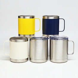10oz double wall stainless steel vacuum insulated mug with handle
