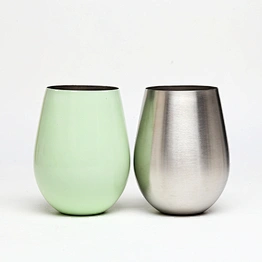 16oz stainless steel single wall wine glass