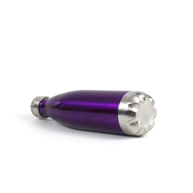 500ml stainless steel spray paint in the middle vacuum water bottles with different color