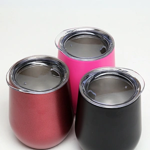 12oz double wall vacuum insulated wine tumbler