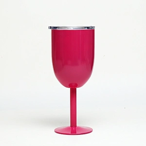 double wall unbrakable stainless steel 14oz red wine glass