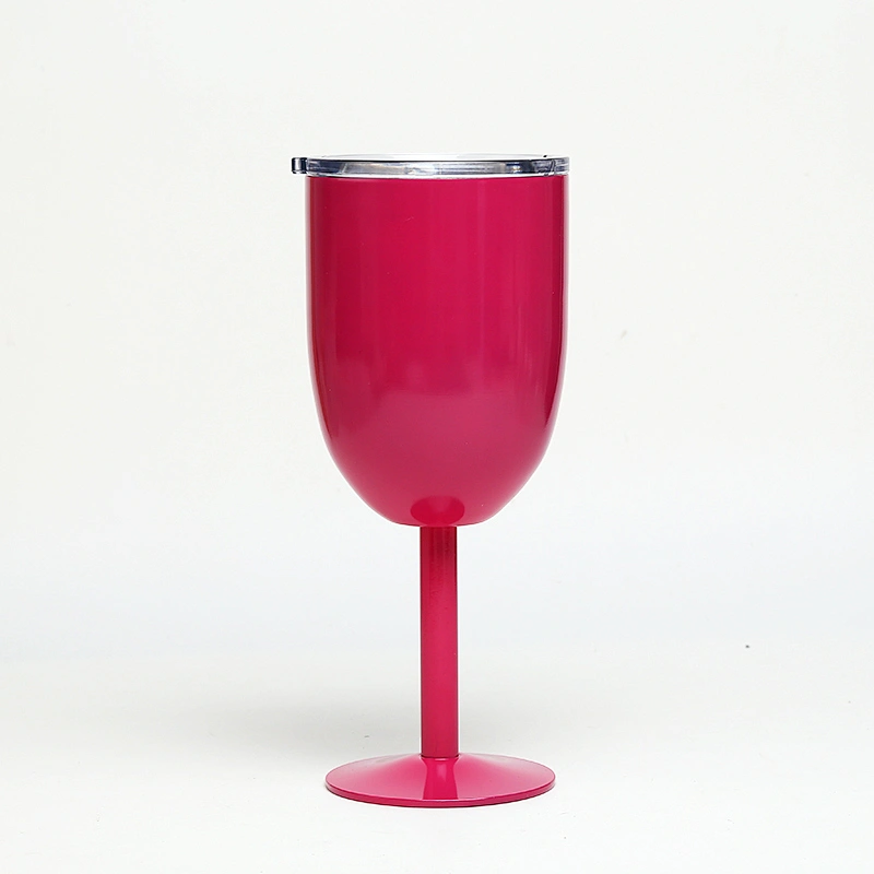 double wall unbrakable stainless steel 14oz red wine glass