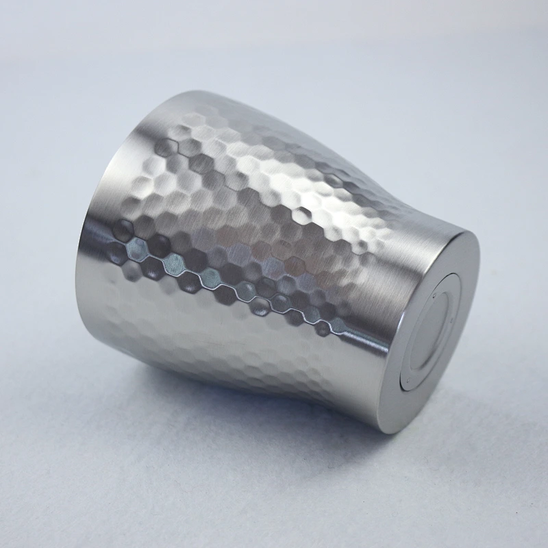 240ml double wall vacuum insulated stainless steel hammer arc shape beer mug
