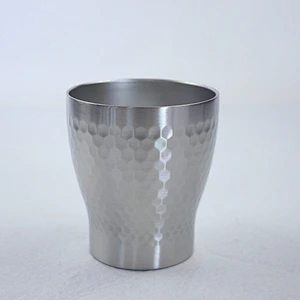 240ml double wall vacuum insulated stainless steel hammer arc shape beer mug