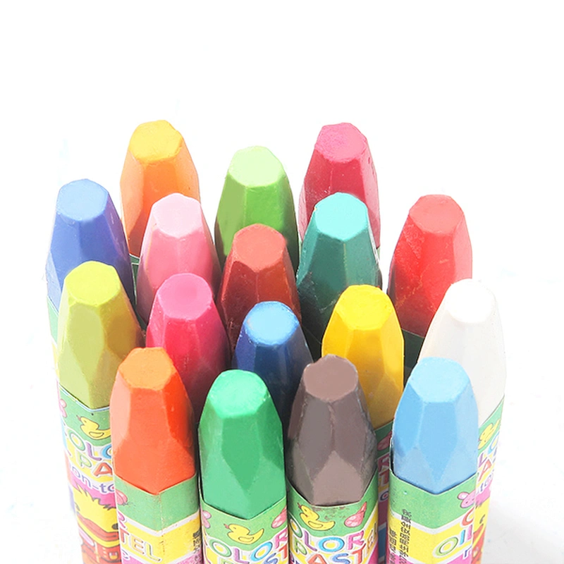 PATO Promocional respetuoso del medio ambiente EN71 no tóxico a granel barato papelería cera crayón 18 colores