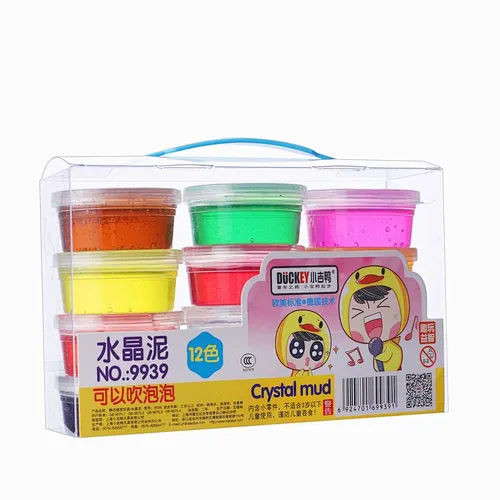 DUCKEY magic colorful crystal educational Slime kit 12 color