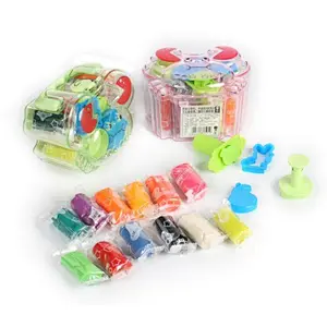12 color Creative Kids Diy color dough of cute crab design barrel
