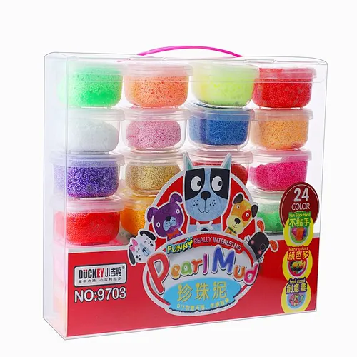 24 colors kids diy toy magic foam clay