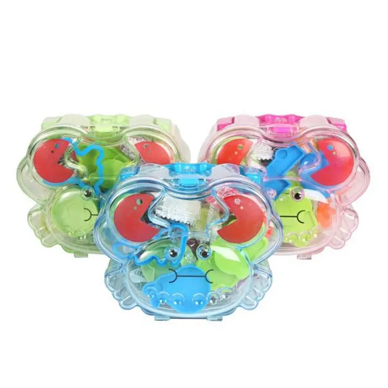 12 color Creative Kids Diy color dough of cute crab design barrel