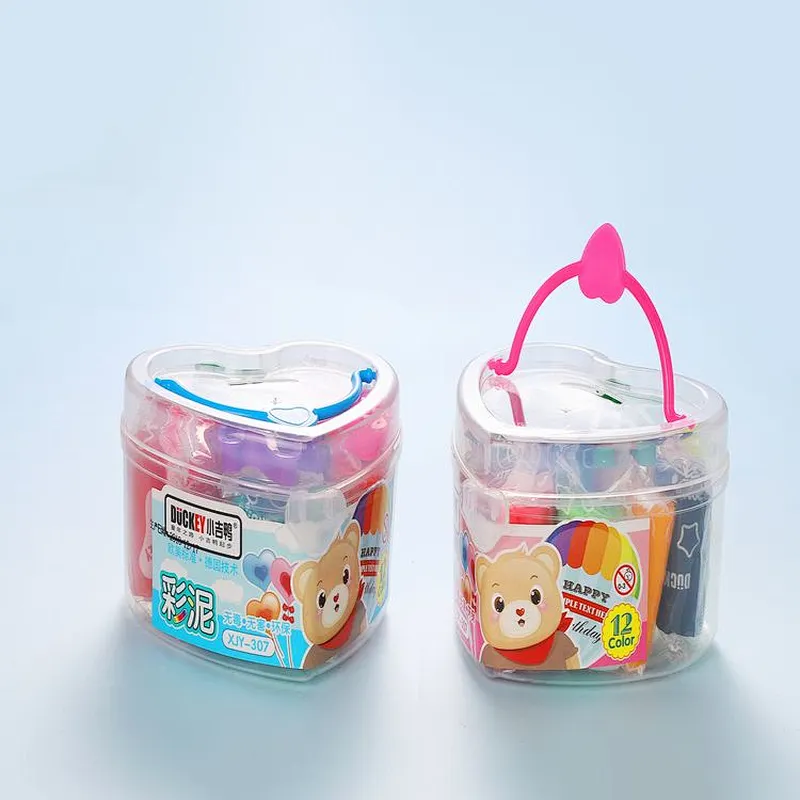 Duckey plastic barrel educational non-dry play dough for kids