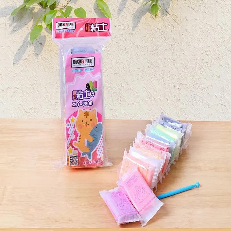 Duckey DIY Magic Clay Super Light Clay set for children 12 color