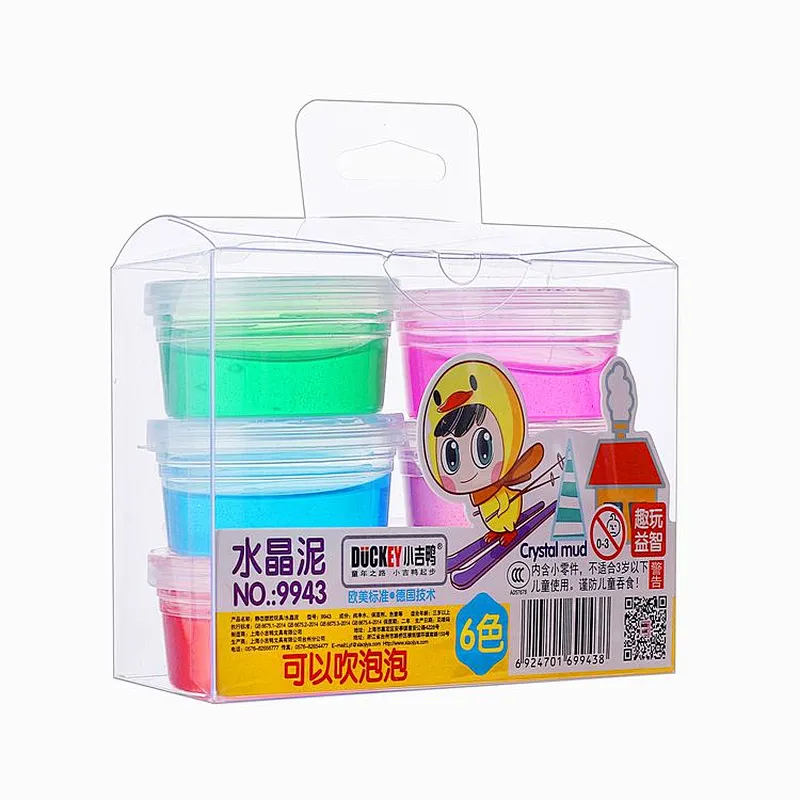 DUCKEY magic colorful crystal educational Slime kit 6 color