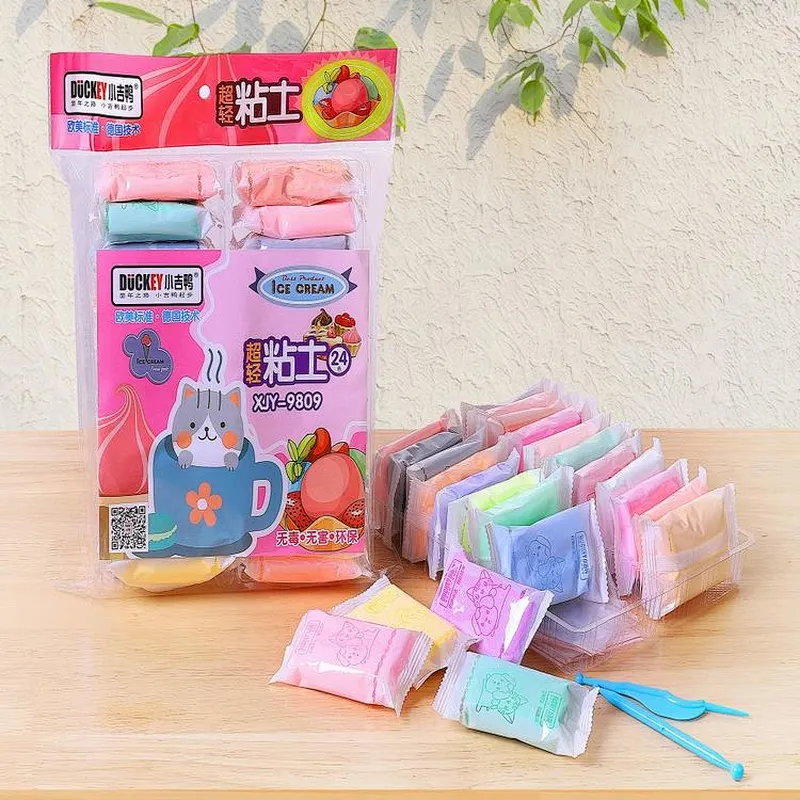 Duckey DIY Magic Clay Super Light Clay set for children 24 color