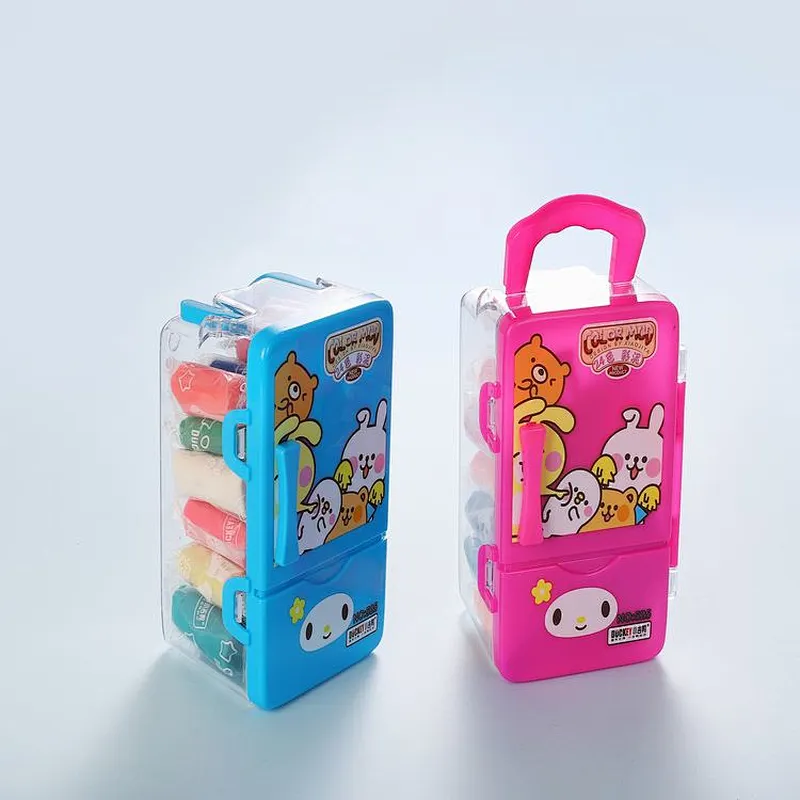 Venta al por mayor EN71 niños creativos DIY color caja educativa 24 colores modelado plastilina arcilla