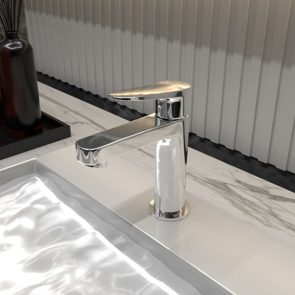 Single lever basin mixer,chrome finish