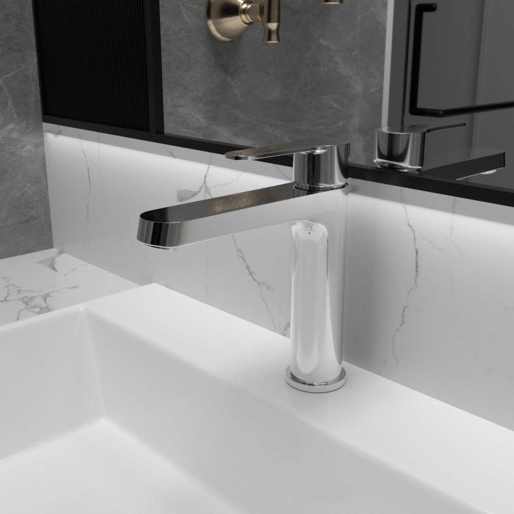 Single lever basin mixer,chrome finish