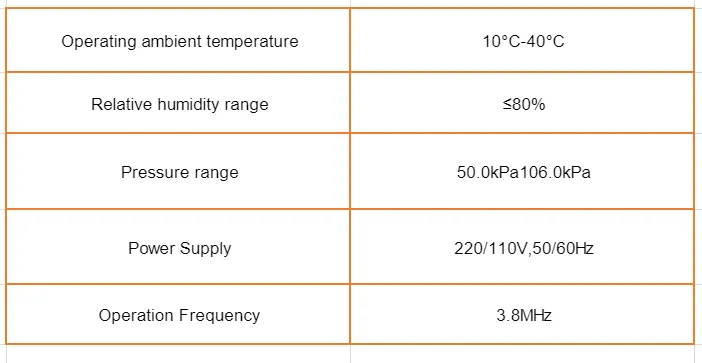 Technical Parameters: