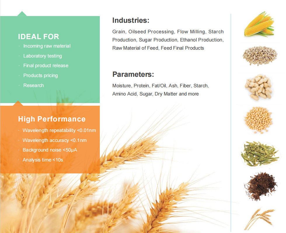 Features Of NIR Grain Analyzer