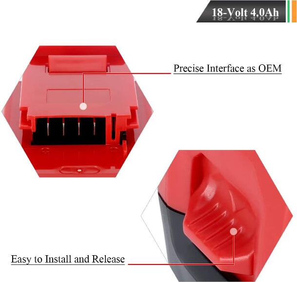 FITS FOR Porter Cable 18V4.0Ah LI-ION PC18BlRX PC18BlX