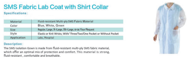 sms lab coat