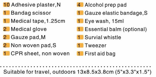 mini travel first aid kit