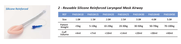 reinforced silicone laryngeal mask