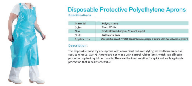 polyethylene aprons