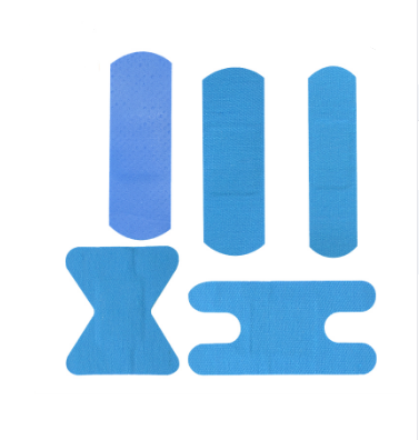 blue first aid bandage