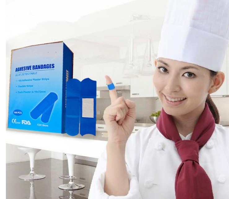 blue first aid bandage