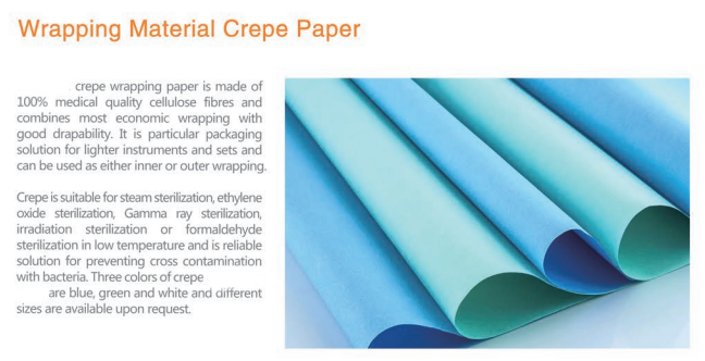 medical crepe wrapping paper