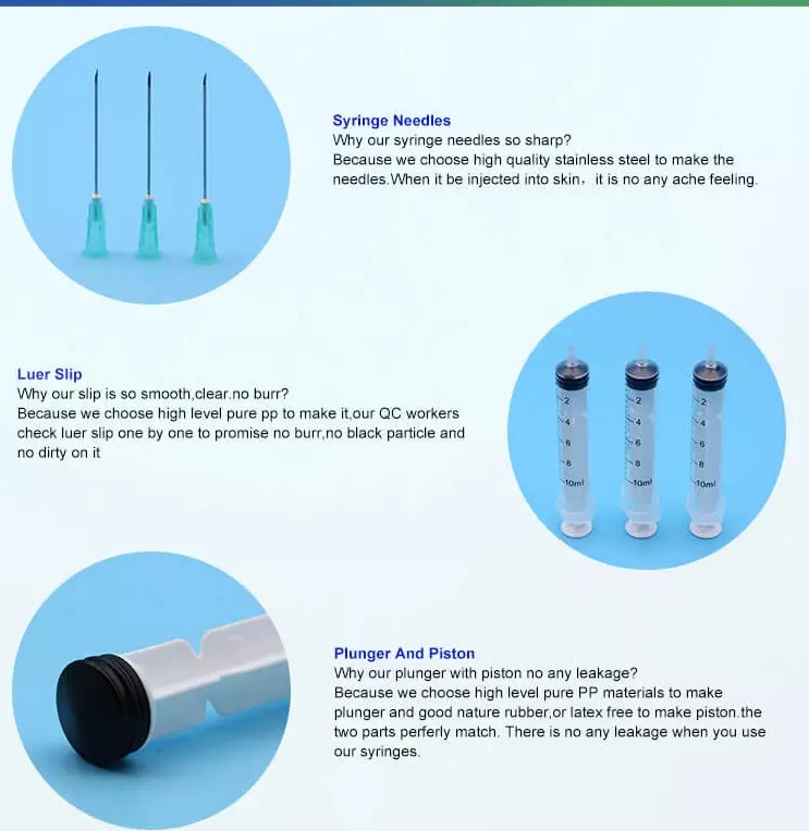 disposable syringe with needle