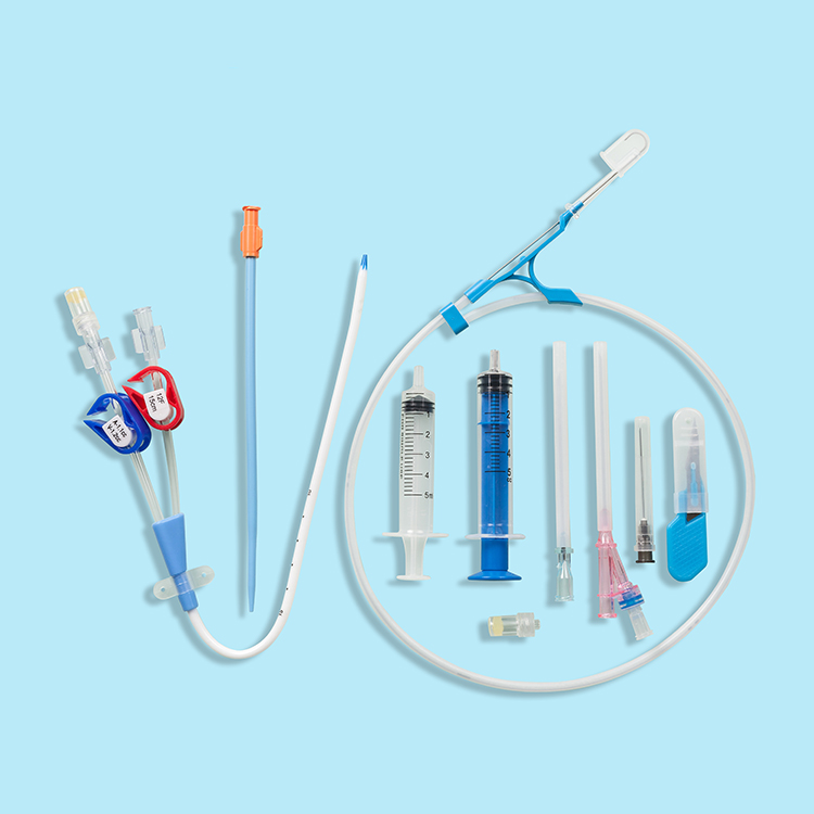 Stainless Steel Guide Wire Hemodialysis Catheter Kits