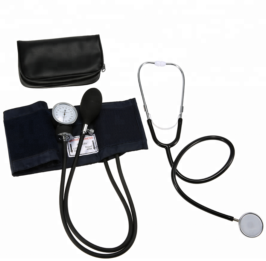 aneroid sphygmomanometer with stethoscope