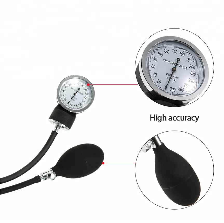 aneroid sphygmomanometer with stethoscope