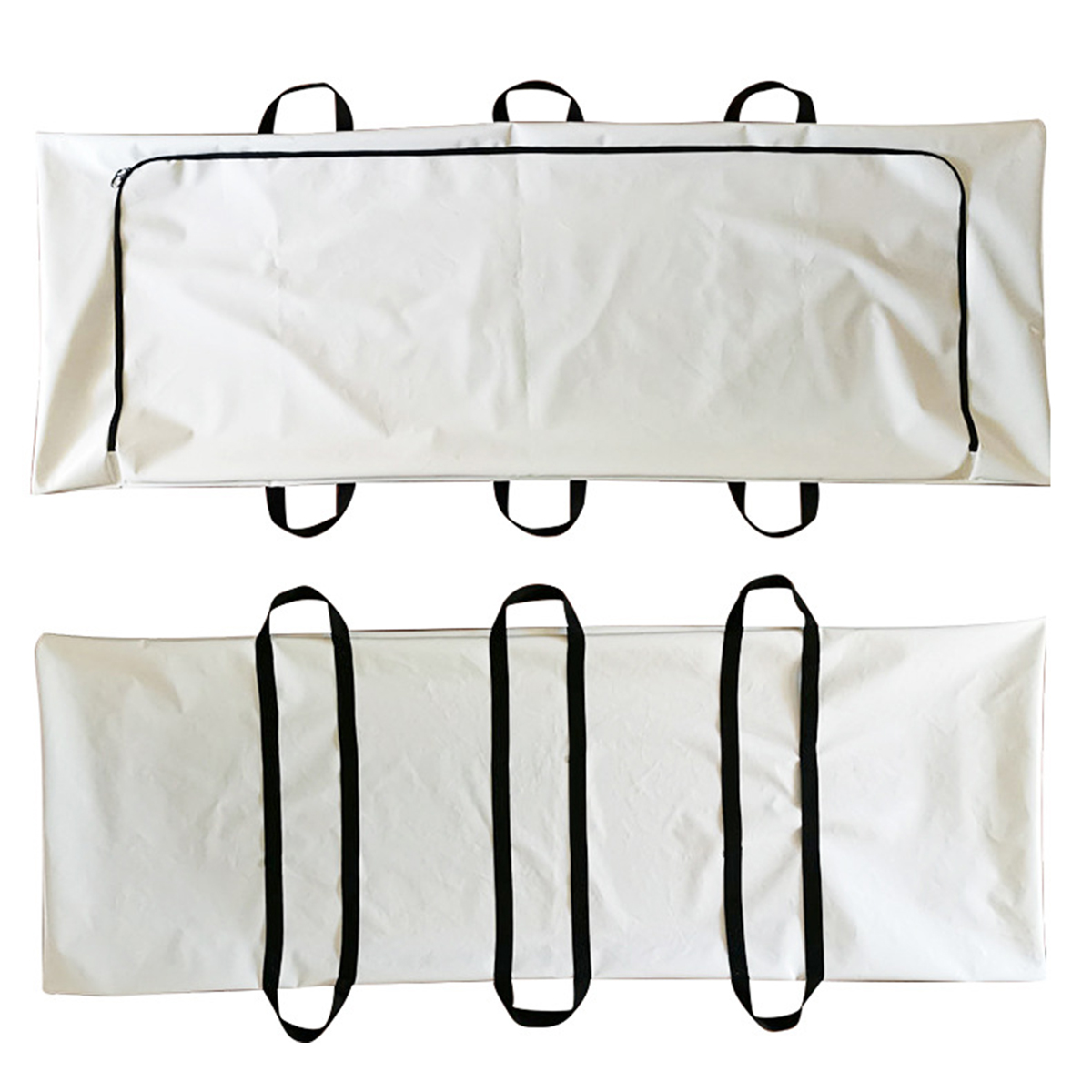 Manufactured OEM Nylon coated disposable PVC PEVA white cadaver funeral dead body bag