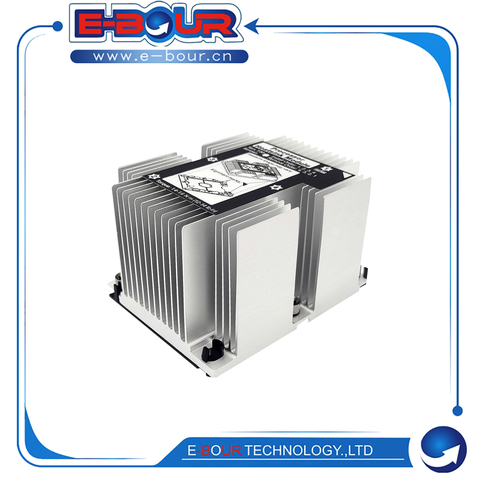 Processor Heatsink Module for Lenovo Thinksystem SR650 SR550 01KP655 Puer Copper CPU Server Heatsink