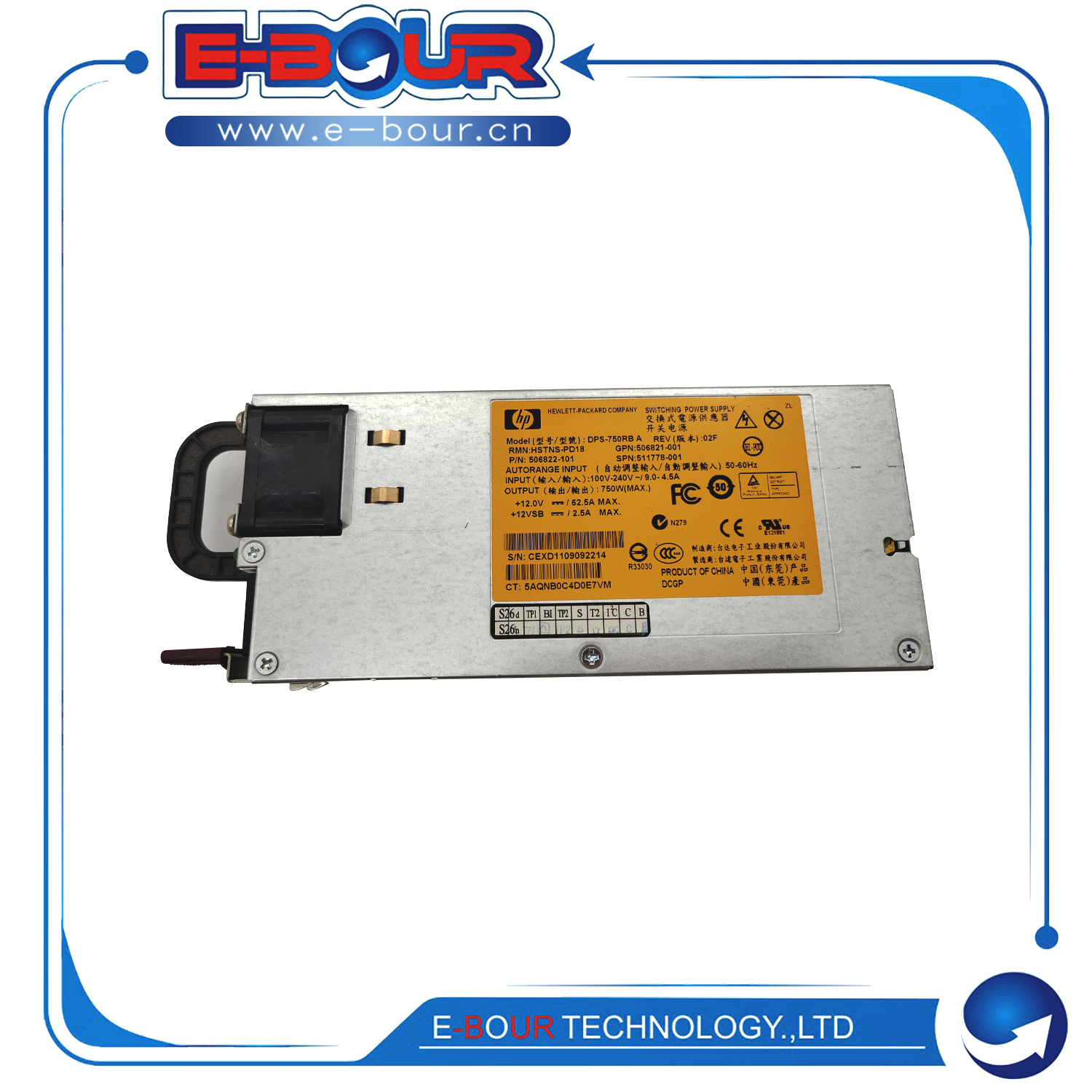 Original 750W Server Power Supply for HP DL180 360 380 G6 G7 511778-001 506822-201 PSU