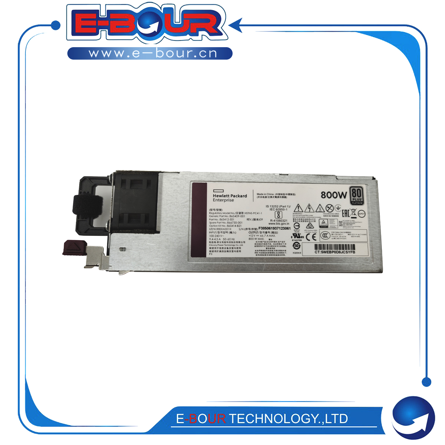 Original 800W Server Power Supply for HPE G10 GEN10 PSU 865414-B21 866730-001 865412-101