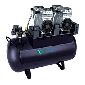 Oil free air compressor, 65L can support 4 dental unit