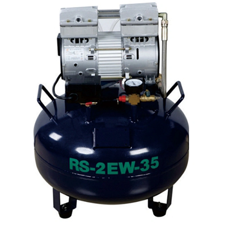 Oil free air compressor, 35L can support 2 dental unit