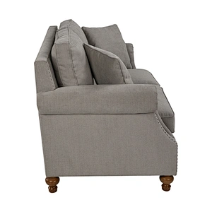 Beige modern design with vintage foam nails high quality sponge living room double sofa