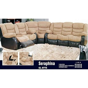 Hot sale modern style 7 seat leather sofa set  sectional leather and fabric sofa recliner