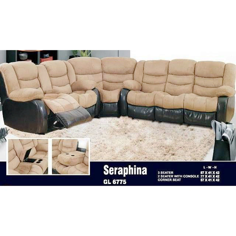 Hot sale modern style 7 seat leather sofa set  sectional leather and fabric sofa recliner