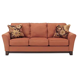 Hot selling Orange solid wood feet high quality modern simple design living room three sponge sofa